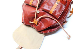 Cool Handmade Leather Mens Backpack Travel Backpacks Laptop Backpack for men - imessengerbags