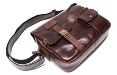 Cool Leather Mens Large Messenger Bags Shoulder Bag for men