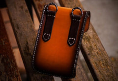 Handmade Biker Leather Belt Pouch Mens Cases Waist Bag Hip Pack Belt Bag Fanny Pack Bumbag for Men - imessengerbags