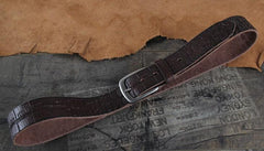 Genuine Leather Punk Rock Biker Trucker Mens Belt Men Black Coffee Belt for Men