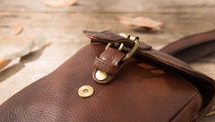 Cool Leather Coffee Belt Pouches Mens Waist Bag Shoulder Bag for Men - imessengerbags