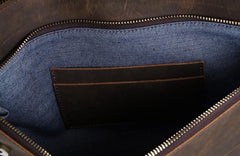 Vintage Coffee Leather Mens Briefcases Work Bag Laptop Bag Business Bag for Men - imessengerbags