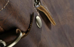 Cool Coffee Leather Mens Briefcases Work Bag Laptop Bag Business Bag for Men - imessengerbags