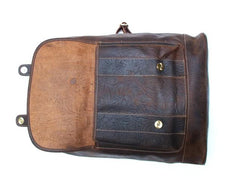 Cool Leather Coffee Mens Backpack Travel Backpacks Laptop Backpack for men