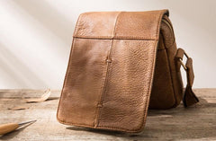 Cool Leather Small Mens Messenger Bags Shoulder Bags for Men