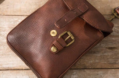 Cool Leather Coffee Belt Pouches Mens Waist Bag Shoulder Bag for Men - imessengerbags