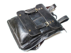 Cool Brown Mens Leather Backpack Travel Backpack School Backpacks for men - imessengerbags