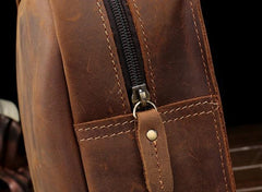 Cool Leather Mens Sling Shoulder Bag Sling Bags Chest Bag Sling Backpack for men
