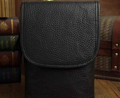 Mens Leather Small Belt Pouch Side Bag Waist Pouch Holster Belt Cases for Men