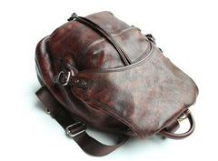 Coffee Leather Mens Backpack Travel Backpack Laptop Backpacks for men