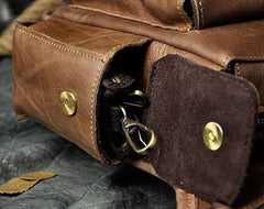 Biker Mens Leather Drop Leg Bag Waist Bag Side Bag Belt Pouch Pack for Men - imessengerbags