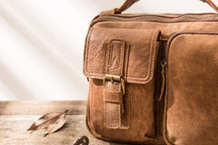 Cool Leather Small Mens Messenger Bags Small Shoulder Bags  for Men