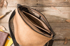 Small Leather Black Mens Cool Messenger Bags Shoulder Bags  for Men - imessengerbags