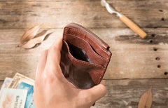 Leather Mens Slim Card Holder Front Pocket Wallets Card Wallets for Men - imessengerbags