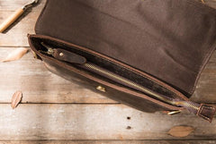 Vintage Leather Small Mens Cool Messenger Bags Small Shoulder Bag for Men
