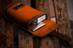 Handmade Biker Leather Belt Pouch Mens Cases Waist Bag Hip Pack Belt Bag Fanny Pack Bumbag for Men - imessengerbags