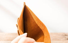 Handmade Leather Mens Small Wallets Bifold Vintage Slim billfold Wallet for Men