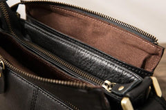 Cool Leather Black Mens Messenger Bags Vintage Shoulder Bags  for Men - imessengerbags