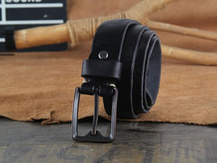 Genuine Leather Punk Rock Biker Trucker Mens Belt Men Black Coffee Belt for Men