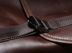 Genuine Leather Mens Cool Backpack Sling Bag Large Travel Bag Hiking Bag for Men