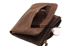 Mens Canvas Small Wallets for men Bifold Cool Men billfold Small Wallet - imessengerbags