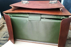 Handmade Vintage Coffee Leather Mens Camera Shoulder Bags Camera Messenger Bag for Men - imessengerbags