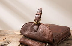 Cool Leather Coffee Belt Pouches Mens Waist Bag Shoulder Bag for Men - imessengerbags