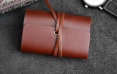 Handmade Leather Floral Mens Cool Short Wallet Card Holder Small Card Slim Wallets for Men - imessengerbags