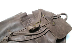 Cool Coffee Mens Leather Backpack Travel Backpacks Laptop Backpacks for men - imessengerbags