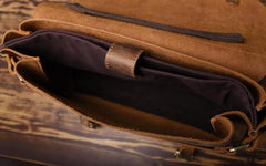 Genuine Leather Mens Cool Messenger Bag Briefcase Work Bag Business Bag for men