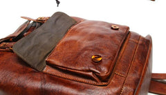 Handmade Leather Mens Backpacks Travel Backpacks Laptop Backpack for men