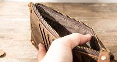 Cool Canvas Leather Mens Bifold Long Cards Wallet Long Wallet for Men - imessengerbags