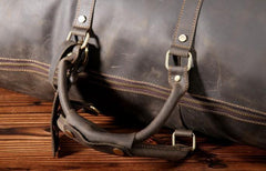 Vintage Leather Mens Large Weekender Bag Travel Bag Duffle Bag - imessengerbags