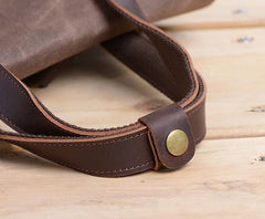 Cool Canvas Gray Mens Handbag Canvas Backpack Canvas Travel Bag for Men