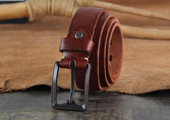 Genuine Leather Punk Rock Biker Trucker Mens Belt Men Black Coffee Belt for Men