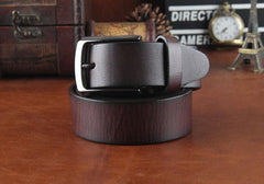 Genuine Leather Punk Rock Biker Trucker Mens Belt Men Black Coffee Belt for Men