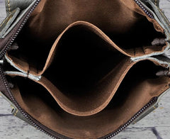 Mens Leather Small COURIER BAG Side Bag Waist Bag Holster Belt Case Belt Pouch for Men - imessengerbags