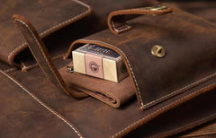 Cool Leather Mens Shoulder Bag Messenger Bag Chest Bag for men