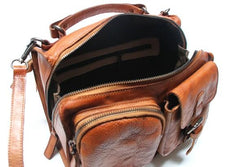 Vintage Brown Leather Mens Messenger Bag Handbag Shoulder Bag for men - imessengerbags