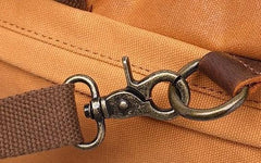 Waxed Canvas Leather Mens Cool Backpack Canvas Handbag Canvas Shoulder Bag for Men