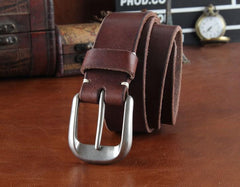 Genuine Leather Punk Rock Biker Trucker Mens Belt Men Black Coffee Belt for Men - imessengerbags