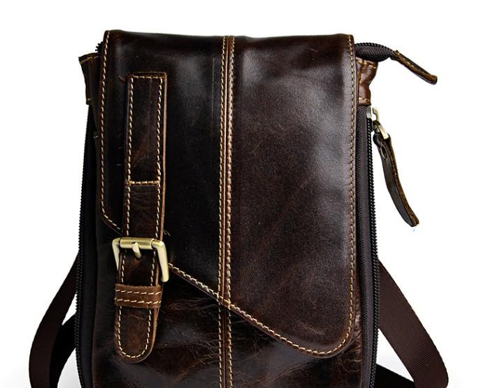 Mens Leather Small Side Bag COURIER BAGs Waist Pouch Holster Belt Case Belt Pouch for Men - imessengerbags