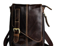 Mens Leather Small Side Bag COURIER BAGs Waist Pouch Holster Belt Case Belt Pouch for Men - imessengerbags