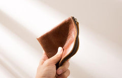 Cool Leather Mens Front Pocket Wallet Vintage Small Wallets for Men - imessengerbags