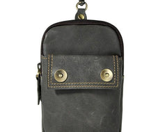 Leather Mens WAIST POUCH with Belt Loop Cell Phone Holster Belt Pouch for Men - imessengerbags