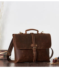 Vintage LEATHER MENS BRIEFCASE BUSINESS Bag VINTAGE 14inch Laptop SHOULDER BAG HANDBAGS FOR MEN - imessengerbags