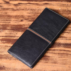 Handmade Leather Mens Cool Slim Leather Wallet Men Small Wallets Bifold for Men - imessengerbags
