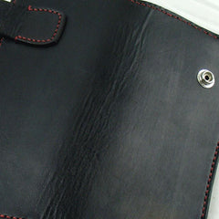 Handmade Leather Biker Wallet Mens Cool Chain Wallet Trucker Wallet with Chain - imessengerbags