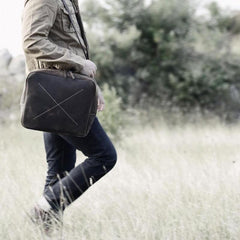 Handmade Leather Mens Cool Backpack Messenger Bag Briefcase Work Bag Business Bag for men