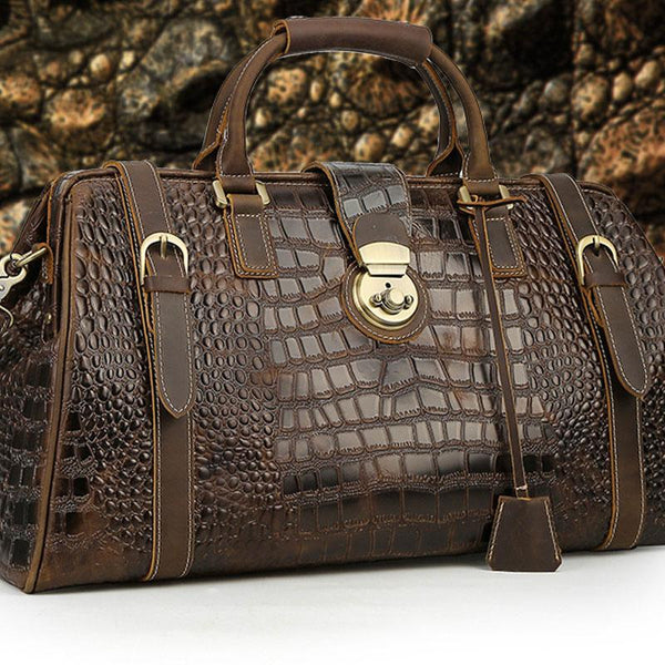 Cool Leather Mens Overnight Bag Duffle Bag Travel Bag Weekender Bags for Men - imessengerbags
